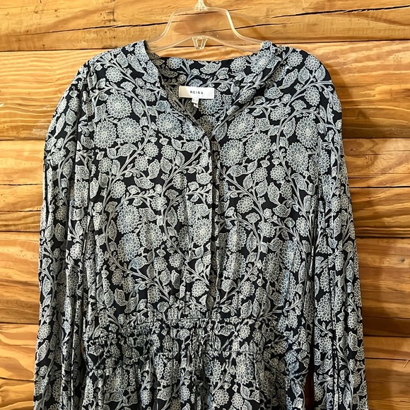 NWOT Reiss Navy Floral Dress - Picture 1 of 14